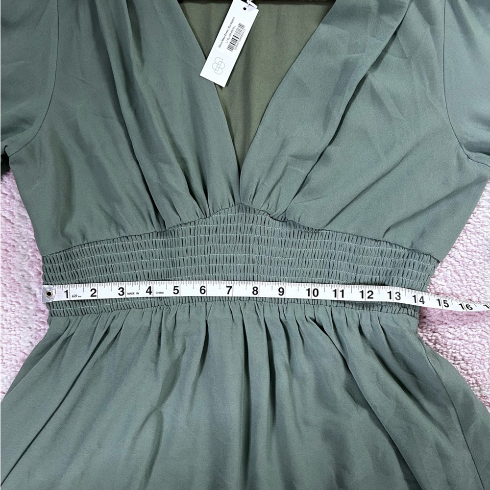 NWT Baltic Born Olivia Maxi Dress Eucalyptus Green Long Sleeve Size Large - Picture 9 of 12